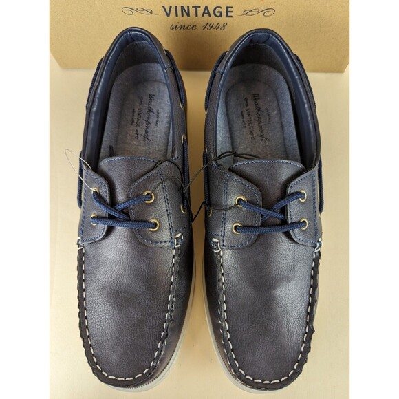 Weatherproof Vintage Benny Boat Shoes Mens 13M Navy Blue Lace Up Shoes NWB main image 5